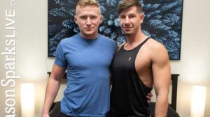 Sexy blond hunk, Spencer Dailey, meets new boy, Jordan Starr, in the latest film from JasonSparksLive. Jordan is someone you’d be more than happy to make out with in an Atlanta hotel room: