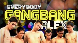 This collection of nine hardcore barebacking sex orgy scenes features Alex, who called up six of his young friends and invited them to a sex party.
