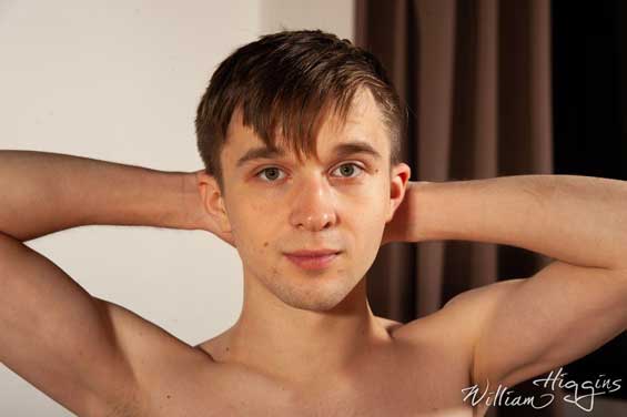 Kuzma Kurylo is aged 20. He lives in Brno and is a student. In his spare time he enjoys sports, ice-hockey and soccer. Laying on the sofa he runs hands over his clothed body, groping his jeans in the process.