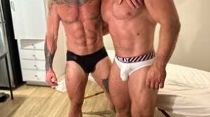 Chase Carlson with another muscle stud, but ends up being the bottom bitch! I like to go somewhere warm when winter arrives. I hate cold weather.