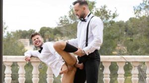 When tall, bearded stud Sir Peter notices Allen King looking dashingly handsome in his tuxedo, he boldly makes the first move, and it isn’t long before the amorous pair are passionately embracing.