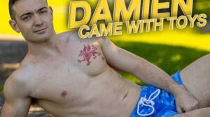 Damien's a confident, fit, athletic, handsome stud who is very much at home at CF and in front of the cameras.